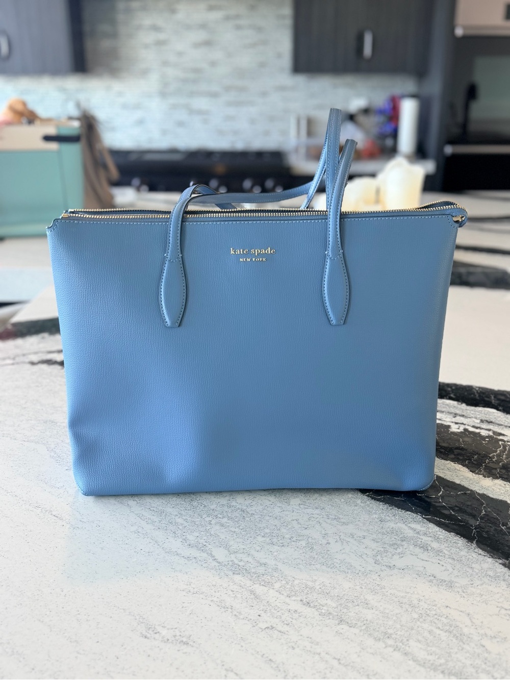 kate spade Sky Blue Leather Tote